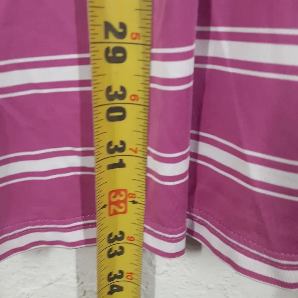 RLX Ralph Lauren Shirt Mens Large L Pink Striped Golf Polo Moisture Wicking